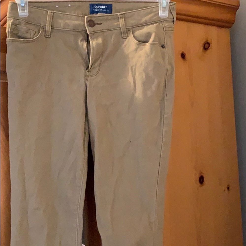 Khaki color jeans from Old Navy